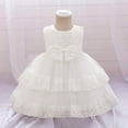 thumbnail image 2 of Baby Girl Pageant Dress Sleeveless Sequins Princess Dress Toddler Flower Wedding Birthday Party Gown Dresses 6 Months-3 Years, 2 of 8