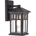 thumbnail image 2 of CHLOE Jesse Transitional 1 Light Textured Black Outdoor Wall Sconce 12" Height, 2 of 2