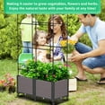Lilypelle Raised Garden Bed Planter Box with Trellis for Climbing