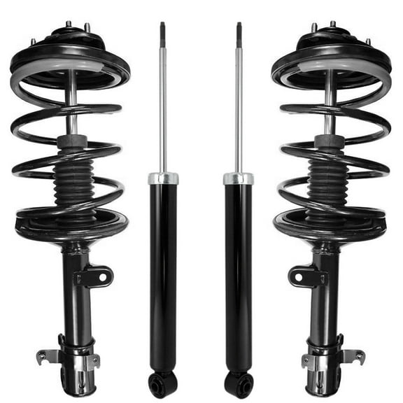 Detroit Axle - AWD Struts Shocks for Buick 2010 2011 LaCrosse, 2 Front Complete Struts with Coil Spring Assembly 2 Rear Shock Absorbers Replacement Suspension Kit