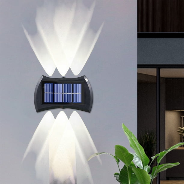 Luces solares LED para exteriores, focos para paisajismo, luces de jardín, luces solares inalámbricas para exteriores, iluminación para patios y pasarelas.