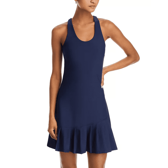 Aqua MYTH Women's Athletic Pleat Hem Active Dress, US Medium