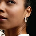 thumbnail image 3 of Ross-Simons 3-3.5mm Cultured Pearl Hoop Earrings in Sterling Silver, Women's, Adult, 3 of 7