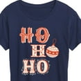 thumbnail image 3 of Instant Message - Christmas - Ho Ho Ho Ornament - Women's Raglan Graphic T-Shirt, 3 of 6