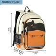 thumbnail image 2 of FORMRS School Backpack 17" Student Travel Bag with Laptop Compartment, Black Cat Orange Ball, 2 of 7