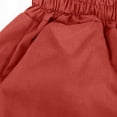 thumbnail image 7 of GiLiling Women Cargo Pants High Waist Baggy Casual Solid Parachute Trousers Loose Fit Y2K Streetwear with Multi Pockets (Red, 8-9 Years), 7 of 7