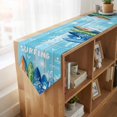 thumbnail image 4 of Blue Surfboard Table Runner Linen Burlap Table Runner 70 Inches Long Summer Beach Tropical Coconut Tree Wooden Dresser Scarves for Kitchen Island Coffee Dining Room Party Holiday Decor 13"x70", 4 of 8