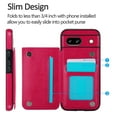 thumbnail image 6 of Allytechgroup Slim Wallet Case for Google Pixel 9A Plus, Flip PU Leather Kickstand Card Slots Case, Double Magnetic Buttons Shockproof Full Body Protection Durable Case for Women Men, Rose, 6 of 9