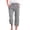 A-Grey991, variant on XIAONU Button Accent Capri Pants for Women Solid Pockets Casual Wear Capris