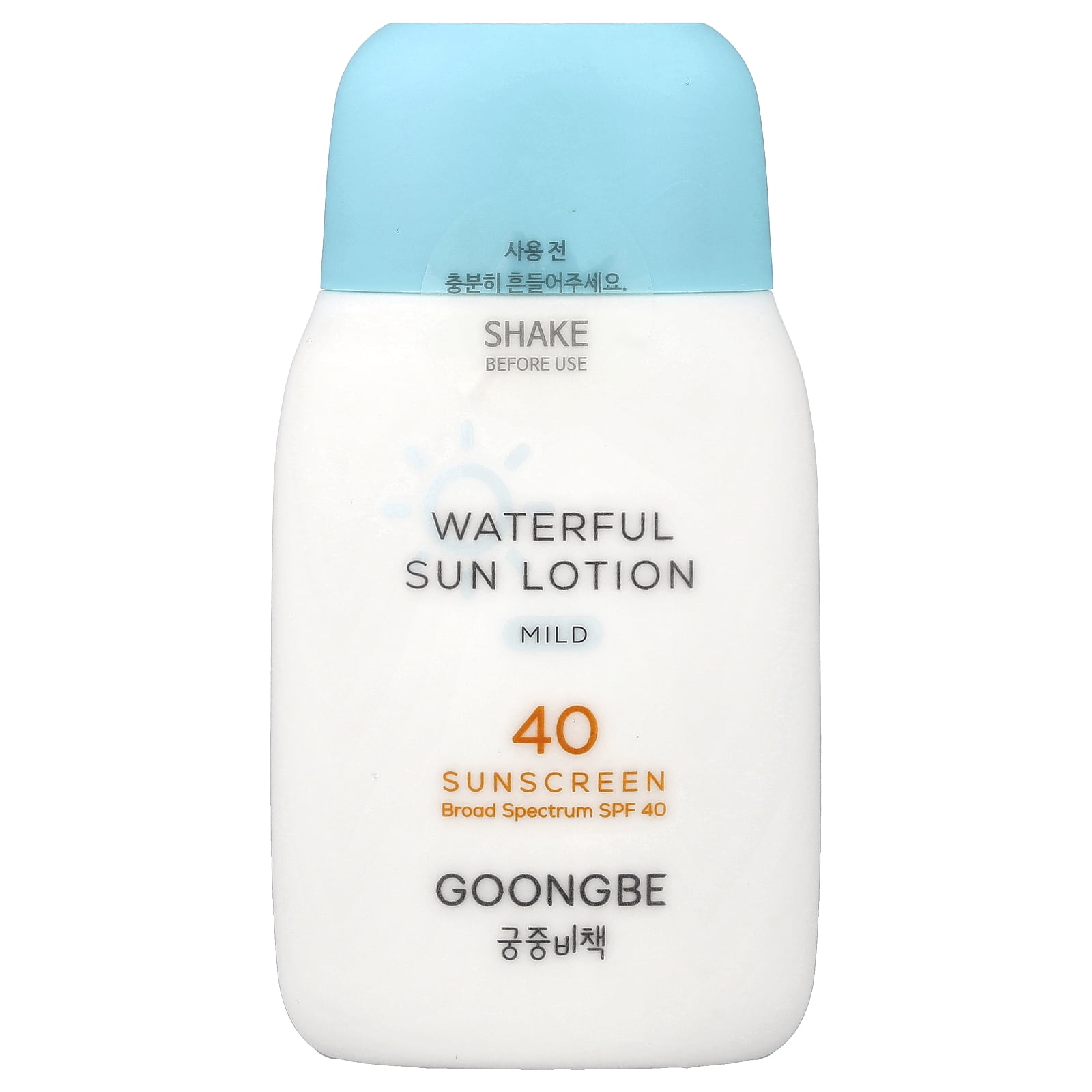 Goongbe Waterful Sun Lotion Sunscreen, Mild, SPF 40, 2.82 oz (80 g)
