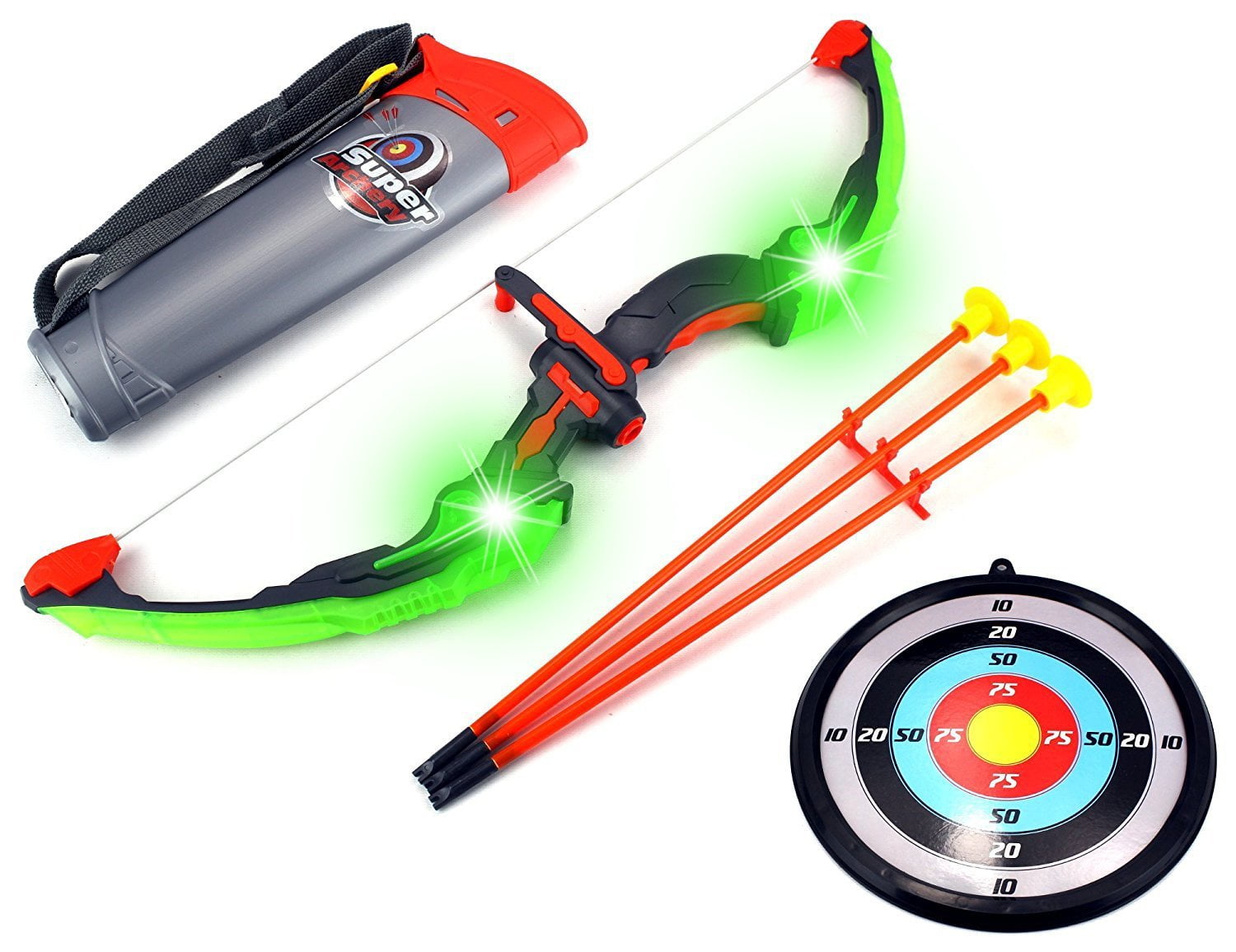 Details about   Bow And Arrow Playset With Suction Arrows Dart Arrows 