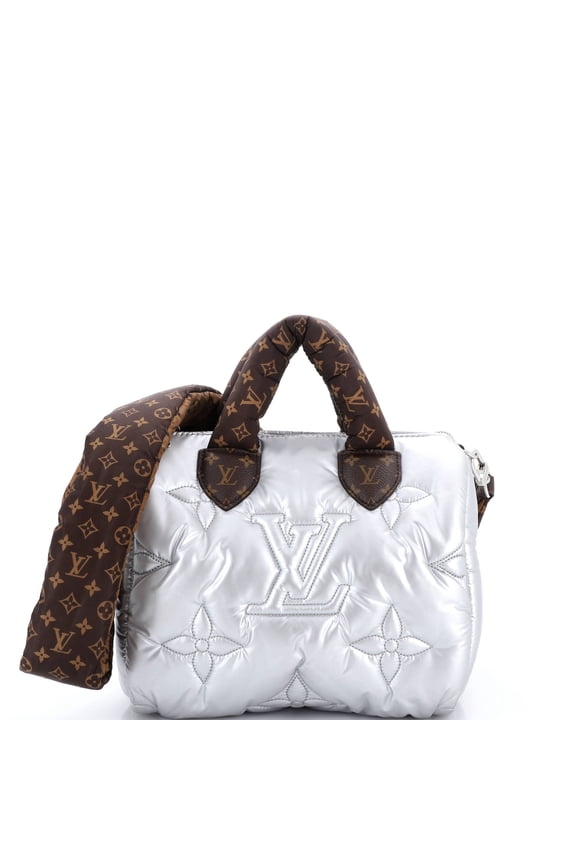 Pre-Owned Speedy Bandouliere Bag Monogram Quilted Econyl Nylon 25 By Rebag