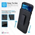 thumbnail image 5 of For Holster Case for Droid Maxx 2 - Slim Heavy Duty Shell Holster Combo - Black, 5 of 7