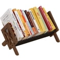 thumbnail image 1 of ART-GIFTREE Desktop Bookshelf Organizer, Wood Office Tabletop Book Storage Rack, Tilting Bookcase for Books/CDs/Magazine Display (Black), 1 of 7