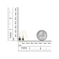 thumbnail image 2 of Gem Stone King 14K Yellow Gold Green Mystic Topaz and Blue Tanzanite Drop French Wire Earrings for Women (1.44 Cttw, Gemstone , Heart Shape 5MM, Round 3MM), 2 of 3