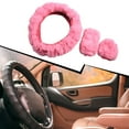 thumbnail image 4 of Rooha Car Decor Steering Wheel Cover Car Luxurious Plush Set Change Components Easy To Use Handbrake Cover High Performance 38Cm, 4 of 9