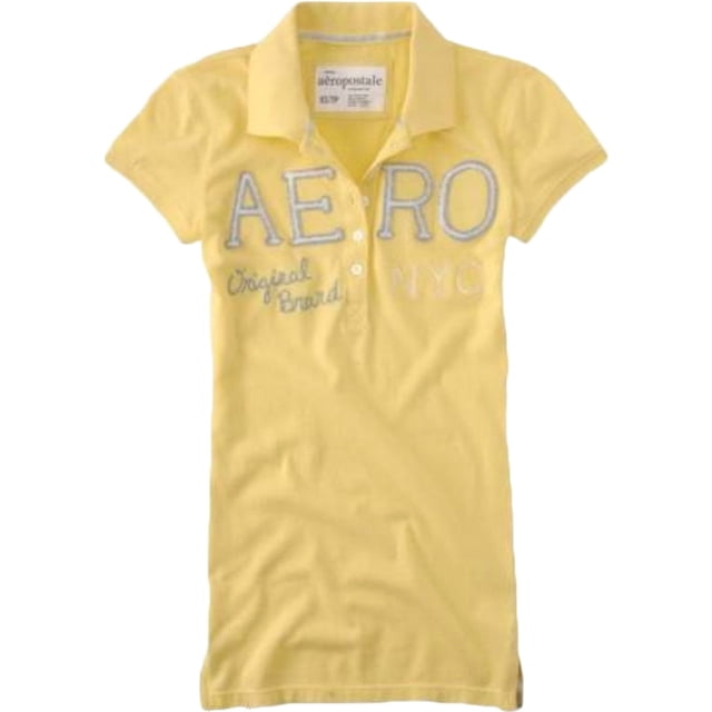 Aeropostale - Polo para mujer Aero Ny, amarillo, pequeño