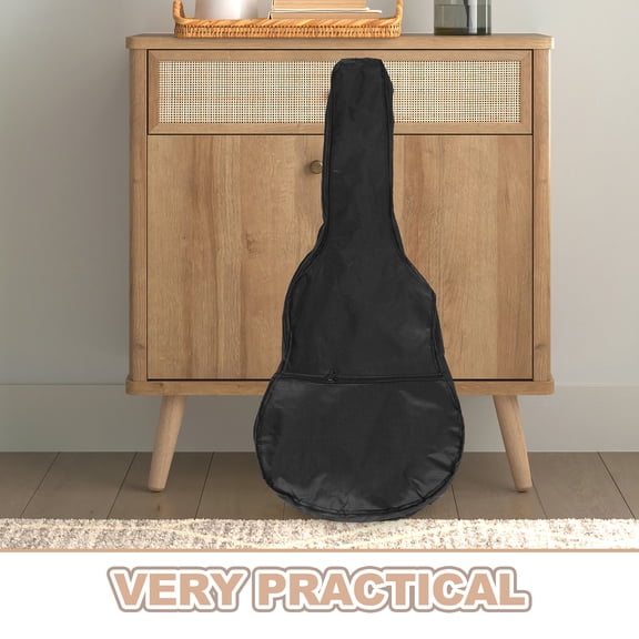 LOLIPPYY 2Pcs Acoustic Guitar Bags Black Oxford Cloth Waterproof for Ukuleles Travel
