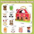 thumbnail image 2 of IYHN Farm Animal Barn Playset with Finger Puppets & DIY Stickers, Educational Pretend Play Toy, Birthday Easter Gift for Toddlers Boys Girls, 2 of 10