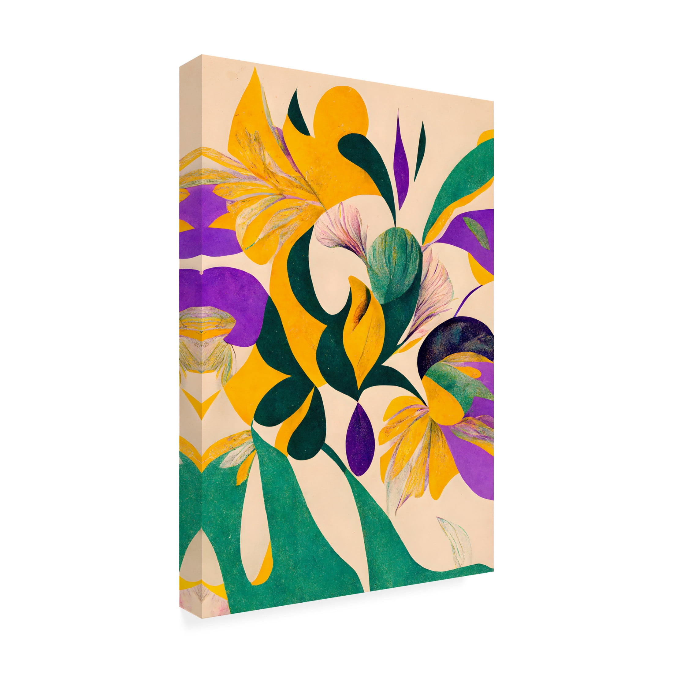 Canvas Wall Art - Treechild 'Spring flowers' Wall Art for Living Room, Bedroom, or Office D?cor by Trademark Fine Art - 22 x 32 Inches