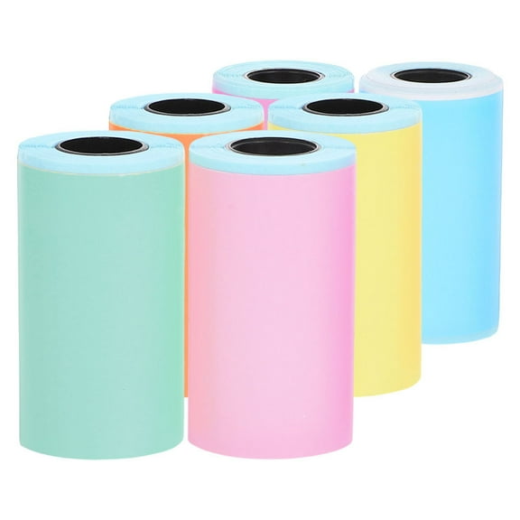 KALLORY Thermal Label Printer Paper Rolls Assorted Colors for Labeling and Printing, Compatible with Thermal Printers
