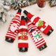 thumbnail image 3 of Kearding Cubierta de botella de vino Navidad Santa Claus Elk de comedor en casa Ropa de rayas tejidas elásticas Banda de champán Accesorios de Kits de decoración para fiestas Papá Noel NO1 Kearding HA068790-01, 3 of 6