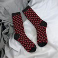 thumbnail image 5 of Fuzoiu Sexy Red Lips Kiss Print Athletic Crew Socks for Men & Women,Casual Crew Socks,Above Ankle Crew Socks for Business, Casual, 5 of 6