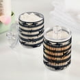 thumbnail image 2 of Yayeee 4 Pack Qtip Holder Bathroom Cotton Swab Canister with Lid Clear Dispenser Set, Dark Sharks, 2 of 6