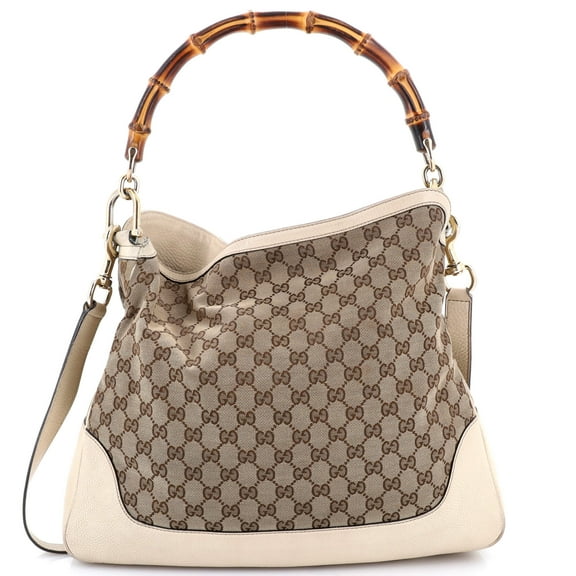 Pre-Owned Diana Bamboo Shoulder Bag GG Canvas Medium By Rebag
