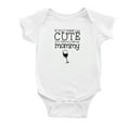 thumbnail image 3 of If You Think I Am Cute You Should See My Mommy/Daddy Baby Bodysuits Cute Twins Clothes (White, 3-6M), 3 of 5