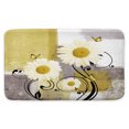 thumbnail image 3 of Rustic Farmhouse Flowers Bath Rug,Farm Teal Daisy Floral and Butterfly on Country Bath Mat,Yellow Kitchen Rug Floor Mat Soft Non Slip Runner Carpet Indoor Doormat,17X29in, 3 of 6