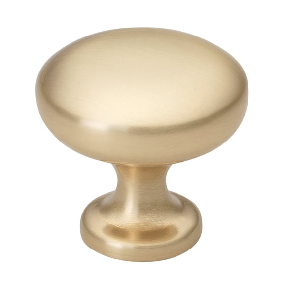 GlideRite 1-1/8 in. Classic Round Solid Cabinet Knob, Champagne Gold - 5411-CHPG, 5 Pack