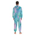 thumbnail image 7 of 1 Piece Adult Onesie Pajamas Cozy & Loose-Fit Sleepsuit Loungewear with Pockets Tie-dye Dandelions Pattern X-Small, 7 of 7