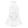 thumbnail image 3 of Fldy Kids Girls Lyrical Dance Dress Chiffon Ballet Tutu Dress Ballroom Performance Dancewear Ivory 6, 3 of 7