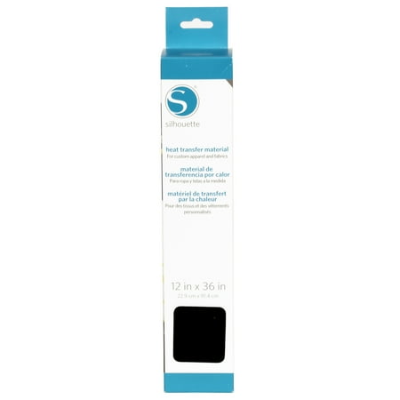 Silhouette Flocked Heat Transfer Material 12 Inch X 36 Inch-Black