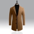 thumbnail image 4 of Abrigo de lana para hombre de otoño e invierno Abrigo largo de invierno Abrigos y chaquetas de lana para hombre, 4 of 5