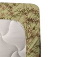 thumbnail image 3 of Ambesonne Asian Fitted & Flat Sheet with Sham 3 Pcs Set, Minimalist Branches Foliage, Twin XL, Pale Olive Green Redwood, 3 of 4