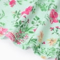 thumbnail image 6 of PatPat Girls Dress Square Neck Flutter Sleeve Dress All Over Floral Print Casual Kids Summer Dress 5-12Y, 6 of 8