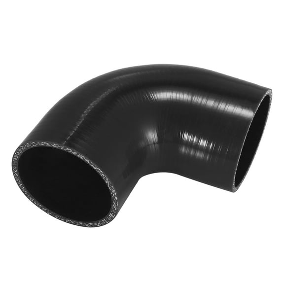 Vehicle 70mm 2.75" ID 90 Degree Elbow Coupler Silicone Hose Intercooler Tube Black