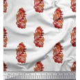 thumbnail image 1 of Soimoi Modal Satin Fabric Swirl & Floral Block Print Fabric by Yard 42 Inch Wide, 1 of 1