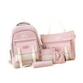 thumbnail image 4 of Conjunto de mochilas escolares Mochila 5 piezas Mochila Bolsa de hombro Mochila escolar Mochila para adolescentes Niñas Mujeres Escuela secundaria Útiles escolares Rosa Salvador Mochila para niñas, 4 of 10