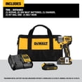 thumbnail image 2 of Destornillador de impacto DEWALT DCF840C2 20 V MAX 1/4 pulgadas con batería, 2 of 6