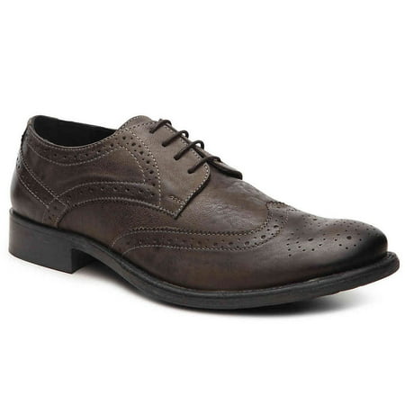 Hush Puppies Men's Zack Grey Leather Wing Tip Oxford Shoes