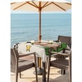 thumbnail image 3 of Outdoor Tablecloth with Umbrella Hole for Patio/Picnic/Party/Camping, Groundhog Day Waterproof Table Cloth Square Cover Washable, Rustic Spring Botanical Star Yellow (60"x 60"), 3 of 8
