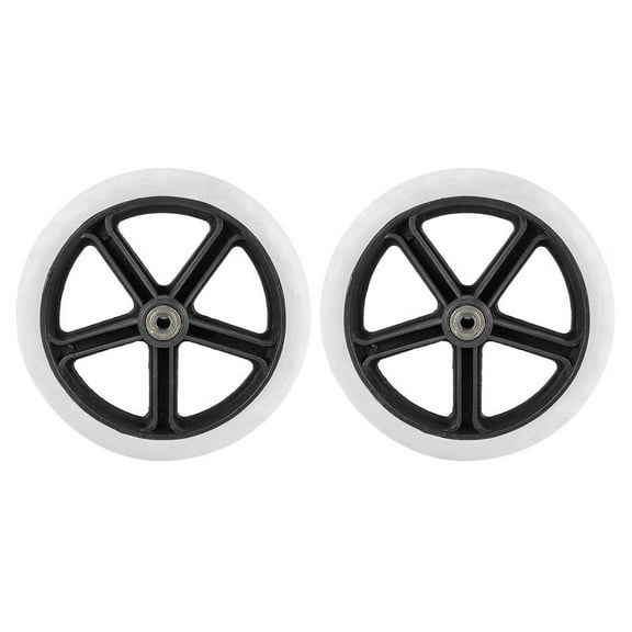2PCS 200mm (8 inch) Rubber Small Non Marking Wheelchair Wheel Accessories PP Rubber Chair Caster Wheels Roller