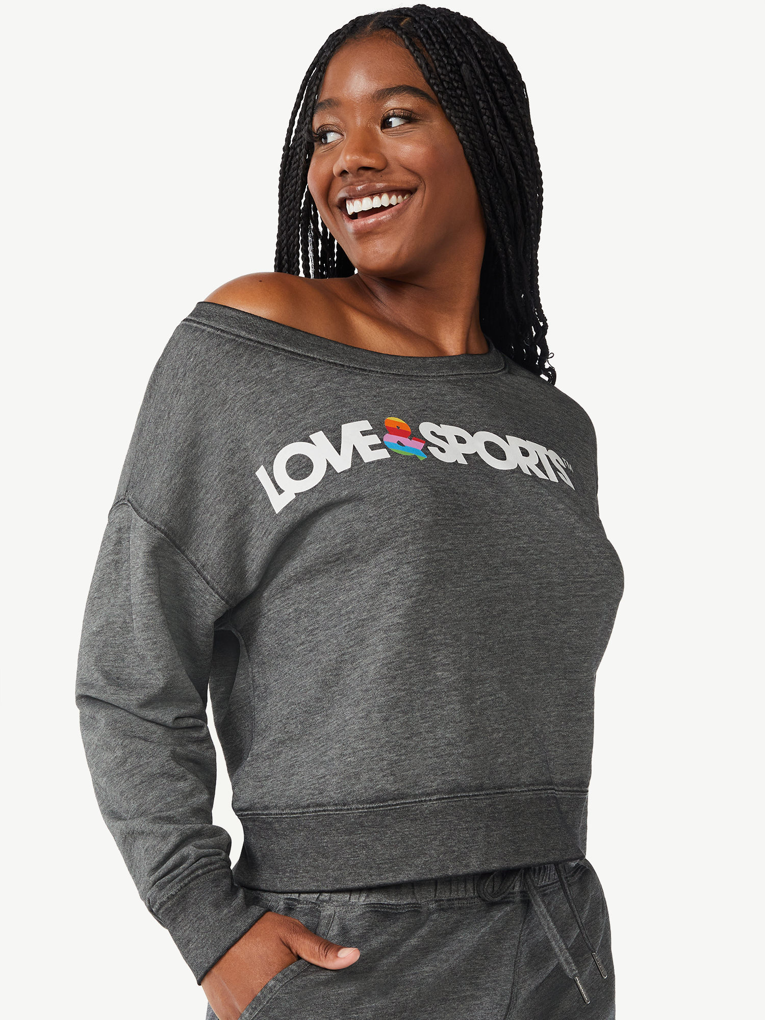 Sweatshirt with love logo new arrivals