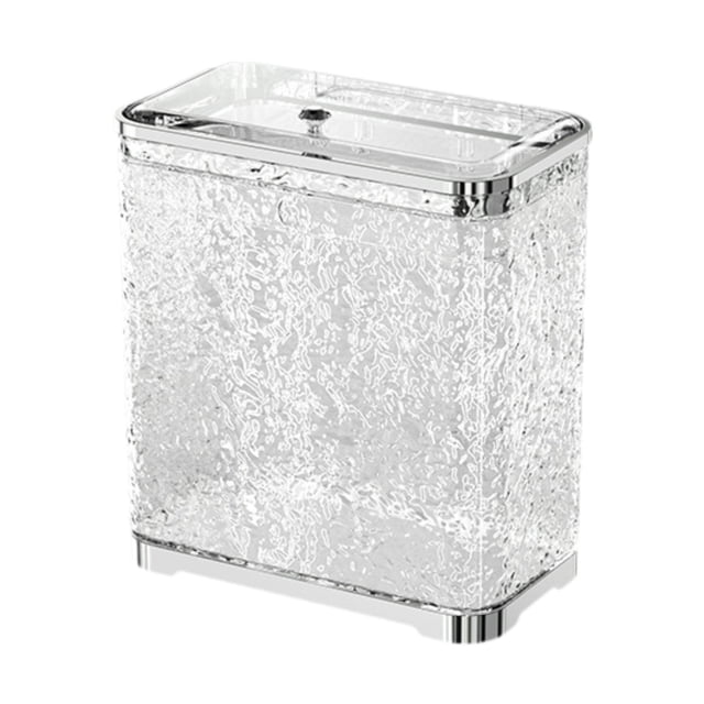Kitchen Hanging Trash Can Garbage Container for Bathroom Cabinet Door Office argent