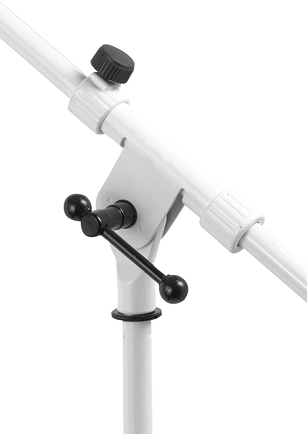 On-Stage Telescoping Microphone Boom Stand, White (Set of 2)