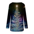 thumbnail image 5 of Tops Para Mujer Blusa de Navidad Camisas de Manga Larga Otoño Moda Casual Cuello Redondo Suelto Impreso Odeerbi ODB169675, 5 of 5