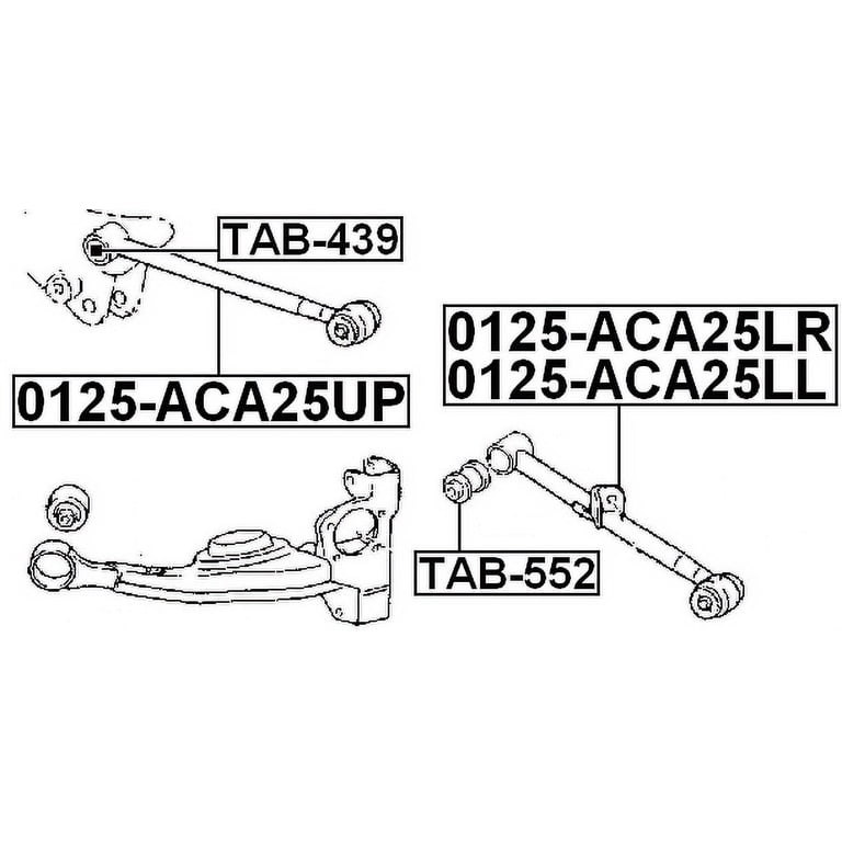 Febest REAR UPPER TRANSVERSE LINK # 0125-ACA25UP OEM 48770-42020